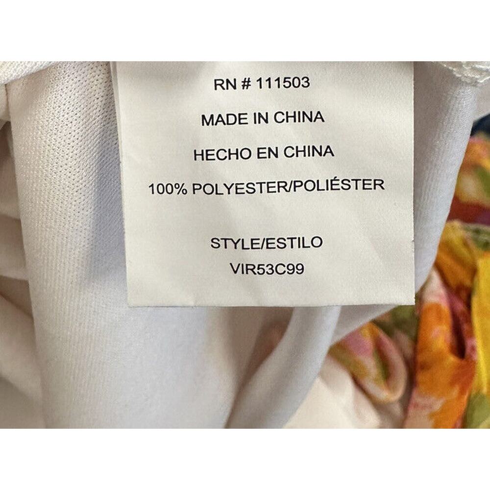 New Anthropologie Fig & Flower Floral Boho Hi Lo Chiffon LS Dress Lined Large - Picture 9 of 9